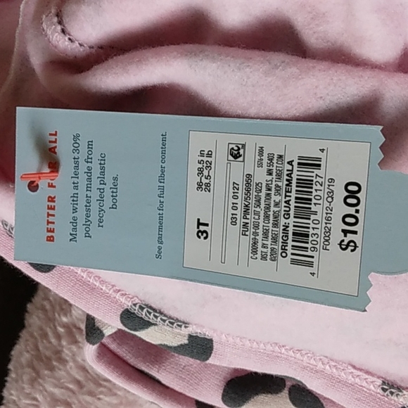 Cat & Jack 3T Jacket (NWT) Fun Pink Animal Print - Picture 3 of 4